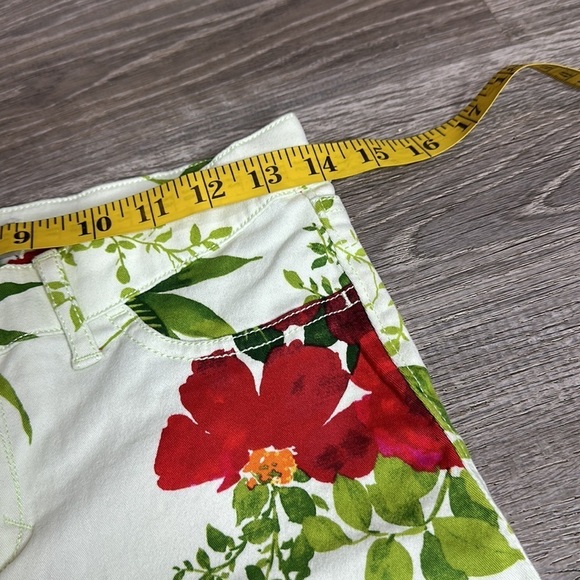 Abercrombie & Fitch Multi Tropical Print Low-Rise Cropped Skinny Pants Sz 25 - Picture 7 of 11